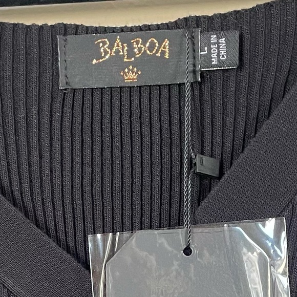 Balboa Sleeveless Knit Dress with Front Cut Out and Side Slit - Size Large - Picture 6 of 8